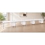 Boss Office Products Simple System 66"W Desk with Pedestal, White, 4/Set (SGSD010-202-WT)~#|#~C337C062-7FA2-4B19-901C40C65EEECC2E_sc7