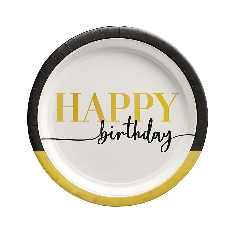 Party City Party of the Ages 7" Paper Plates, Multicolored, 8 Plates/Pack (AM54010003) image 1