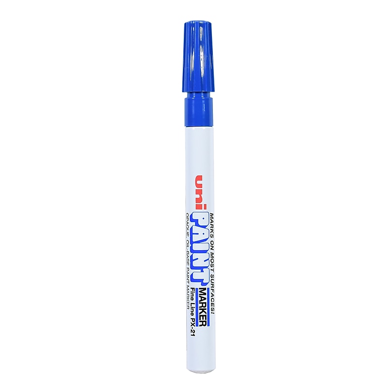 uni PAINT PX-21 Oil-Based Paint Markers, Fine Line, Blue (63703) image 1