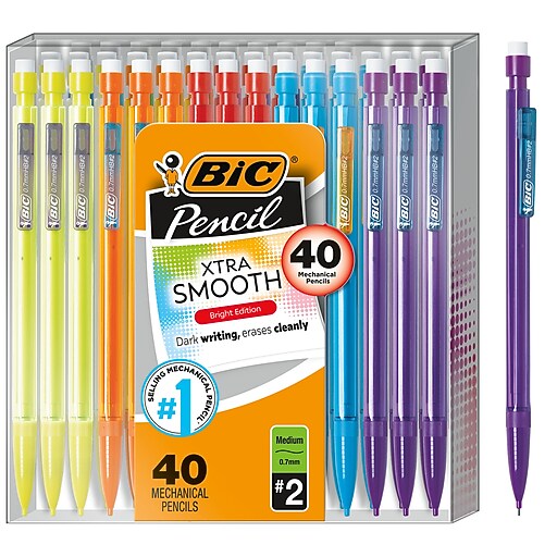 BIC Xtra Smooth Mechanical Pencil, 0.7, #2 Medium Lead, 40/Pack