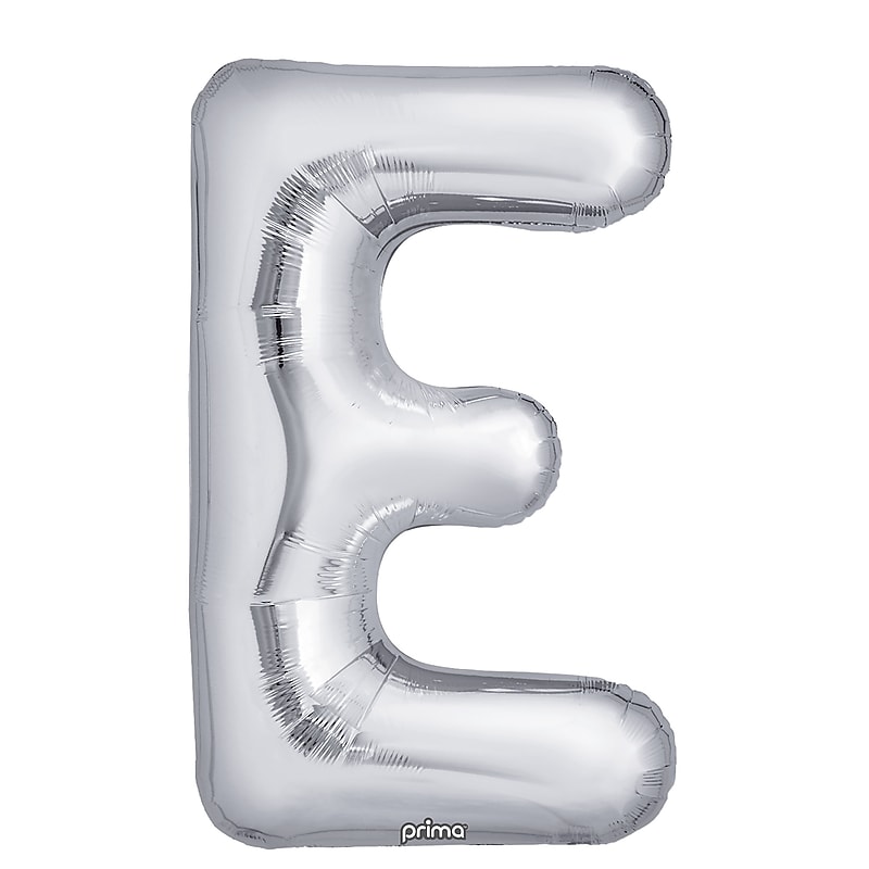Party City 16" "E" Foil Balloon, Silver, 2/Pack (AM60050269-18) image 1