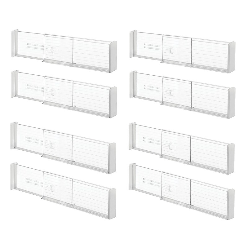 iDESIGN Deep Drawer Dividers, Clear, 8/Set (27831M8) image 1
