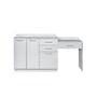 Viva Comfort 36'' H x 42" W Exam Room Medical Cabinet with 24" W Right Side Desk, 2 Doors, 3 Drawers, Gray (90242-NS-GRY-AO)~#|#~C34DE070-C8A9-499B-BDC52519BA350B3C_sc7