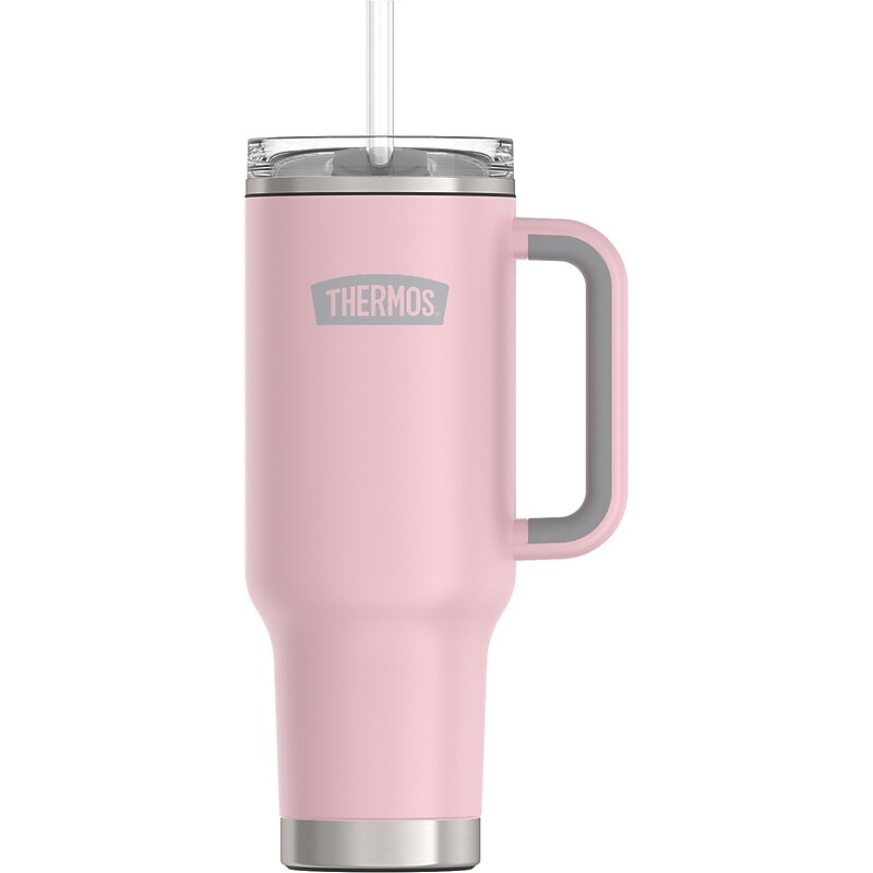 Thermos Stainless Steel Vacuum Insulated Travel Mug, 40 oz., Sunset Pink (EATS1802SP4) image 1
