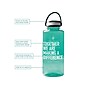 Baudville Drink it Up! "Making a Difference" Plastic Water Bottle, 36 oz., Green, 2/Pack (1396376P231)~#|#~C3530089-AC04-4E93-B02A4E3A8AA72B26_sc7
