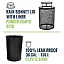 Alpine Industries 4460 Steel Mesh Trash Can with Covered Top with Open Sides Lid, 36 Gallon, Black (ALP4460-01-B)~#|#~C3531D26-0DEB-430C-8ABD2F391203B9C8_sc7