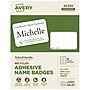 Avery EcoFriendly Stick On Sticker Name Tags/Labels, White, 50 Sheets/Pack, 400 Labels/Pack (45395)~#|#~C35A71F7-238A-406A-821B194A7AEBDC6E_sc7