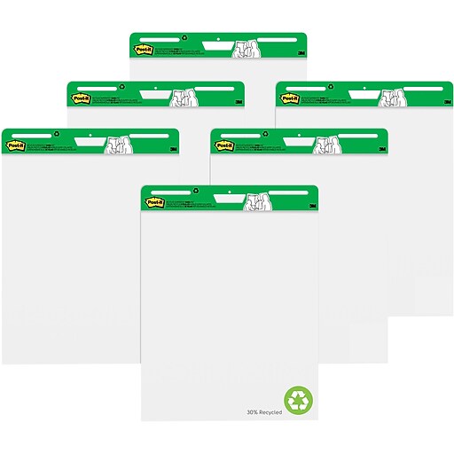Postit Super Sticky Easel Pad, 25" x 30", 30 Sheets/Pad, 6 Pads/Pack