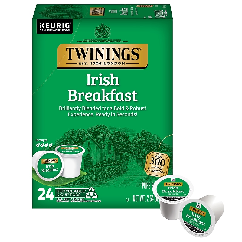 Twinings Irish Breakfast Black Tea, Keurig® K-Cup® Pods, 24/Box (TNA87303) image 1