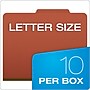 Pendaflex Moisture Resistant Heavy Duty Classification Folder, 2-Dividers, 2" Expansion, Letter Size, Brick Red, 10/Box (1257R)~#|#~C3628D1A-427E-4E80-B9E1CA4B87B27CEB_sc7