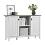 Bush Furniture Salinas 30" Accent Storage Cabinet with 3 Shelves, Shiplap Gray/Pure White (SAS147G2W-03)~#|#~C364F4B2-066A-43D0-860C83AB010FE2FB_sc7