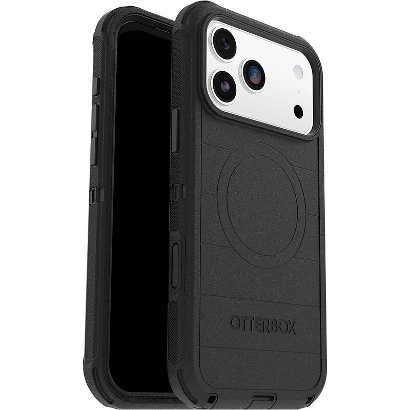 OtterBox Defender Series Pro MagSafe Case for iPhone 17 Pro Max, Shock Absorbing, Black (77-98394) image 1