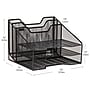 Mind Reader 5-Compartment Metal Mesh File Organizer, Black (MESHBOX5-BLK)~#|#~C3702713-983D-4C43-94372E8969B3780B_sc7