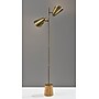 Adesso Josephine 60.5" Antique Brass Floor Lamp with Cone Shades (9411-21)~#|#~C37292DD-8737-4A32-947DDFD0D90C68EE_sc7
