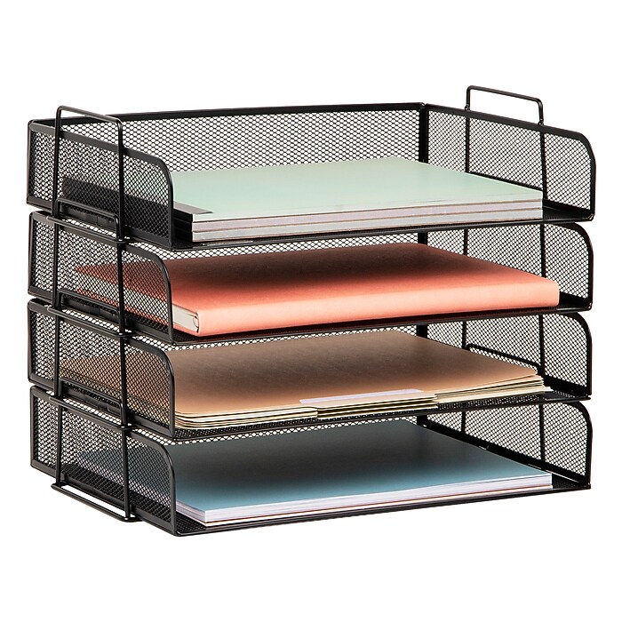 organizerページ Amazon.com: Gagee 4 Pack Clear Stackable Paper Organizer