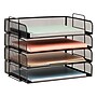 Mind Reader Metal Side Loading Stackable Letter Tray, Letter Size, Black (DSTACK4-BLK)~#|#~C378636E-CDD9-44C6-A5F4612B6763A5D3_sc7