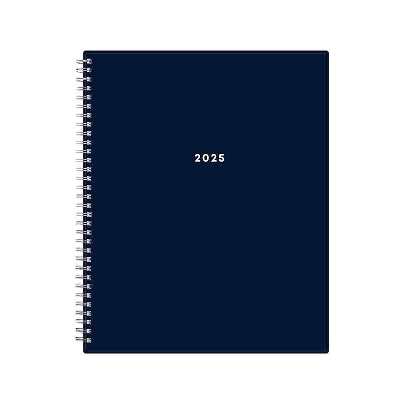 2025 Blue Sky Harbour 8.5" x 11" Weekly & Monthly Planner, Plastic Cover, Navy (148240) image 1