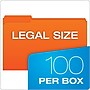 Pendaflex File Folder, 1-Tab, Assorted, Legal Size, Orange, 100/Box (R153 1/3 ORA)~#|#~C380C2C0-3761-42E2-8AD0A396D091CEBF_sc7