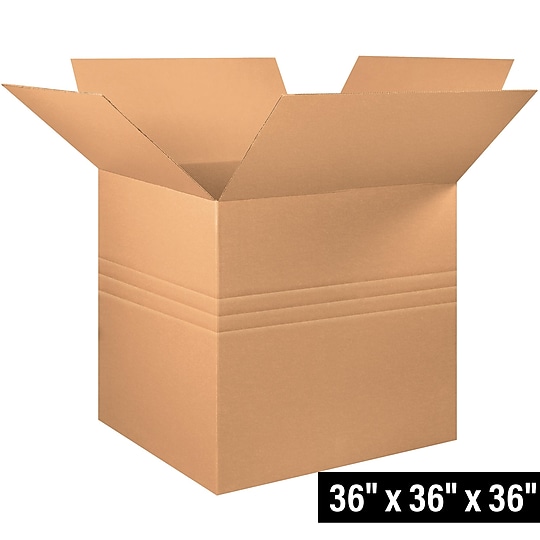 36" x 36" x 36" Multi-Depth Shipping Boxes, Brown, 5/Bundle (MD363636)~#|#~C380E181-5FAE-4769-ABDC30AFB35AD03A_sc7