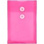 JAM Paper Premium Plastic Filing Envelope with Button & String Closure, 6 1/4" x 9 1/4", Fuchsia Pink, 3/Pack (472B1FUX3)~#|#~C3826FFD-7167-42BB-9255E6B61D347741_sc7