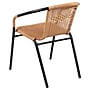 Flash Furniture Rattan Indoor-Outdoor Restaurant Stack Chair, Beige, 4-Pieces (4TLH037BGE)~#|#~C382C313-D3A5-454D-B4622C96BD34C636_sc7