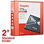 Staples 2" 3-Ring View Binder, D-Ring, Orange (26446-CC)~#|#~C384E912-8DC7-44D1-83EEB4688ED483A2_sc7
