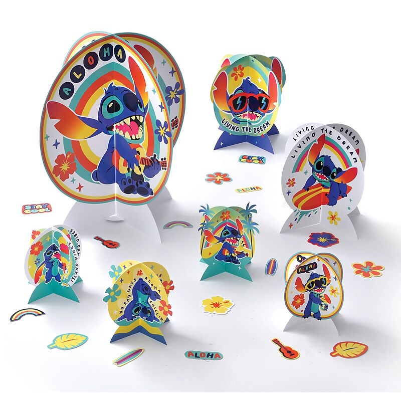 Party City Aloha Stitch Tabletop Decorating Kit, Multicolored, 27/Pack (AM282942-NS) image 1