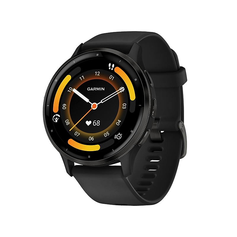 Garmin Venu 3 Smartwatch, GPS, 45mm, Black Silicone Band (010-02784-01) image 1