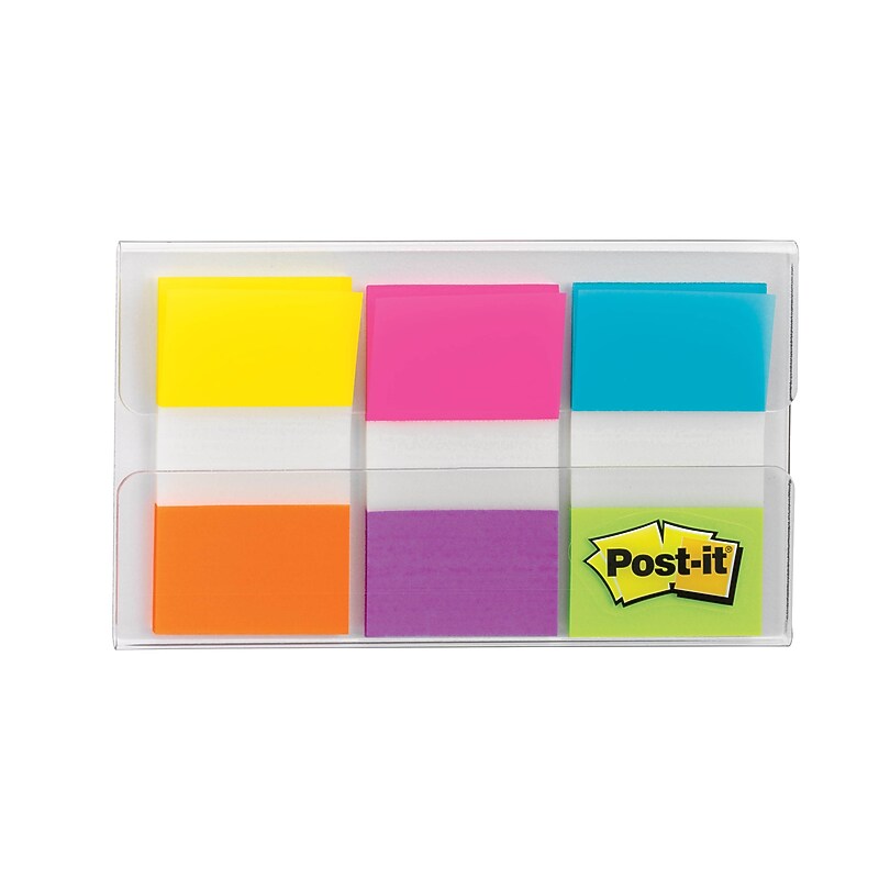 Post-it Flags, .94", Alternating Electric Glow Collection, 60 Flags/Pack (680-EG-ALT) image 1