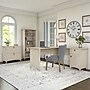 Bush Furniture Salinas 60"W L Shaped Desk with Lateral File Cabinet and 5 Shelf Bookcase, Antique White (SAL003AW)~#|#~C39B7EA7-FCB5-4901-B78E06D0075C9BA4_sc7
