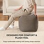 Anji Mountain Madison Ivory Mocha Bisque Fabric Square Pouf Ottoman (AMBPF104-1818)~#|#~C39DF1DC-902C-4471-A8B80044E7D0EF1F_sc7