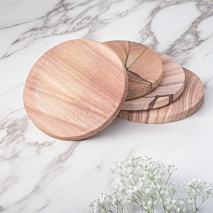 Thirstystone Sandstone Coasters, 4/Set (TS6) | Staples