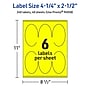 Avery Oval Laser/Inkjet Multipurpose Labels, 4.25" x 2.5", Neon Yellow (240/Box)~#|#~C3AA55F5-483B-4DB8-BB5720903C17ED26_sc7