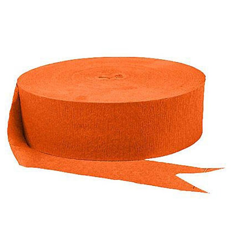 Party City Crepe Paper Streamer Roll, Orange (AM18205-05) image 1