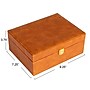 Household Essentials Jewelry Organizer Box with Clasp Closure, Caramel (HE1179)~#|#~C3B03FB0-7AA3-4F82-AC6C618261D2EBFE_sc7