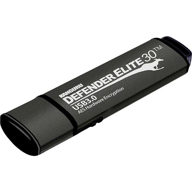 Kanguru Defender Elite 30 512GB USB 3.2 Flash Drive, Black (KDFE30-512G) image 1