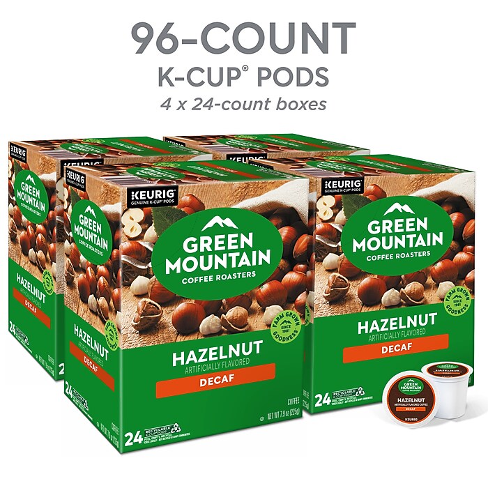 Green Mountain Hazelnut Decaf Coffee Keurig® K-Cup® Pods, Light