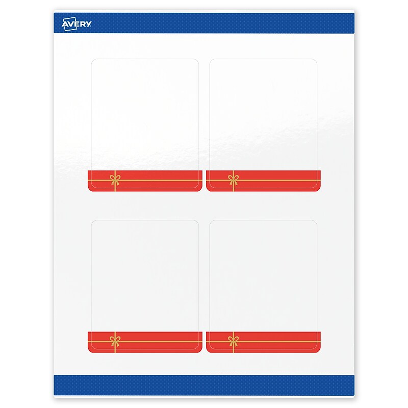 Avery Rectangle Multipurpose Labels, 4" x 3-1/3", White, 40/Pack (19479370550) image 1