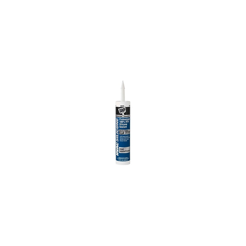 Dap HVAC Professional 100 RTV Silicone Sealant, 10.1 oz., White, 12/Pack (7079808010) image 1