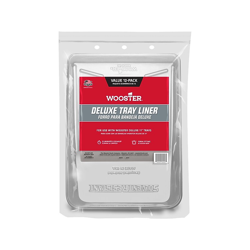 Wooster Brush Deluxe Tray Liner, Clear, Dozen (0BR4960110) image 1