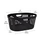 Mind Reader 10.57-Gallon Laundry Basket with Handles, Plastic, Black, 2/Set (2HHAMP40-BLK)~#|#~C3C1DD12-D091-4AEC-9703C887425136F5_sc7