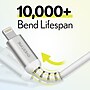 Overtime USB-C to Lightning Cables Bundle, White, 3/Pack (OCAC2L6PK3)~#|#~C3C64A3F-25B9-4AB3-B4C25A7BB650E254_sc7