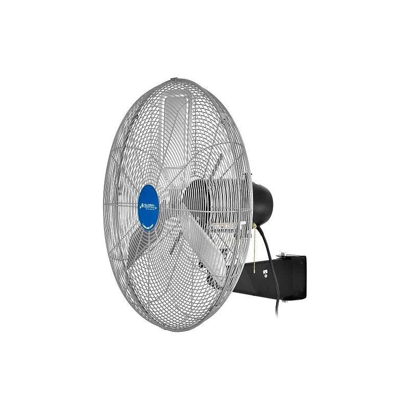 Global Industrial 30" Deluxe Oscillating Wall Mount Fan, 3-Speed, Gray (258322) image 1