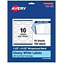 Avery Laser/Inkjet Decorative Edge Multipurpose Labels, 3.5"  x 1.5", Glossy White, 100/Pack (94122)~#|#~C3CC29B8-76AB-43AB-AD2D7B2E1F3EC8B7_sc7
