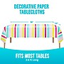 Say Hooray! Birthday Brights 54 in. x 96 in. Paper Tablecloth, Multicolored, 4/Pack (DTC382577TC)~#|#~C3CD5CDC-5694-4B7C-885EFA46D80BD2CB_sc7