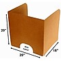 Classroom Products Foldable Cardboard Freestanding Privacy Shield, 20"H x 20"W, Kraft, 20/Box (VB2020 KR)~#|#~C3D0B5D0-194A-4DBA-AB6A4BA903AADC3F_sc7