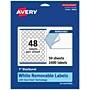 Avery Laser/Inkjet Burst Multipurpose Labels, 1" Dia., White, 2400 Labels/Box (94606)~#|#~C3D29D77-302C-4A4A-923C2EA41A601502_sc7
