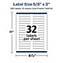 Avery Laser/Inkjet Multipurpose Labels, 3" x 0.625", Glossy Clear, 320/Pack (94214)~#|#~C3D4EDD2-E509-4BAC-96F5A30507D255B4_sc7