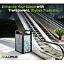 Alpine Industries Steel/PC Outdoor Trash Can with Dome Lid, 40 Gallon, Clear (471-40-CLR)~#|#~C3E1A0E4-33FA-4929-A91EC34724AD750D_sc7