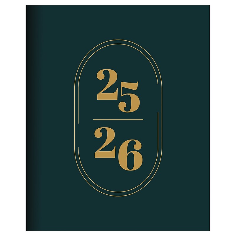 2025-2026 TF Publishing 6.5" x 8" Academic Year Monthly Planner, Paperboard Cover, Jade (AY26-4204) image 1